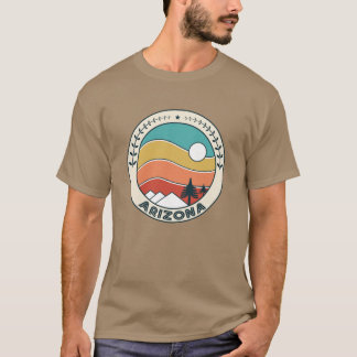 Arizona Retro Vintage Sunset Arizona Mountain Souv T-Shirt