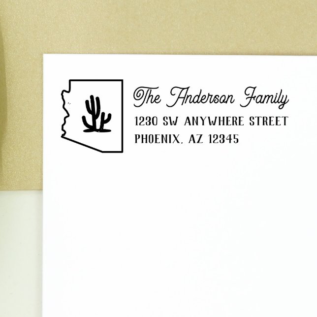 Arizona Return Address Cactus Stamp  (Creator Uploaded)