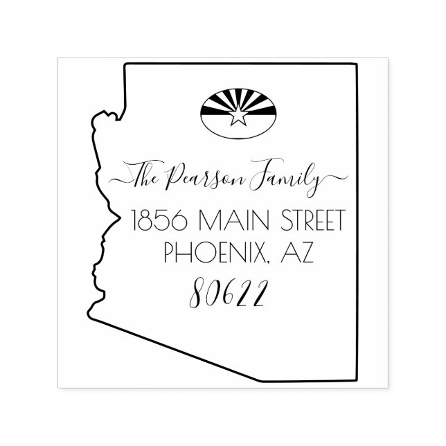 Arizona Return Address Custom Self-inking Stamp (Design)