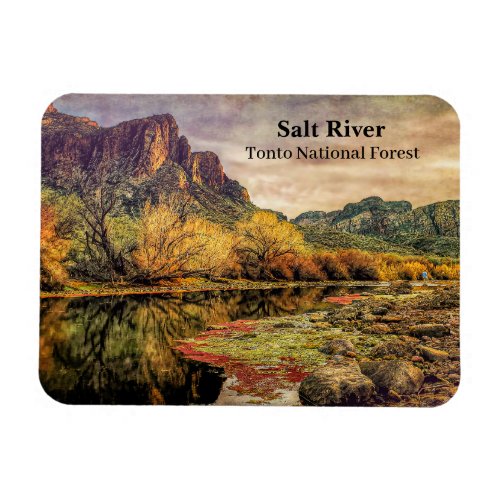 Arizona River Sonoran Desert Mountains Digital Art Magnet