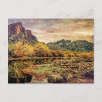Arizona River Sonoran Desert Mountains Digital Art
