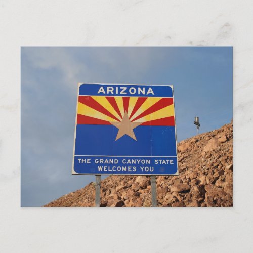 Arizona Road Sign Postcard