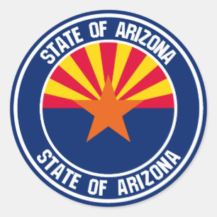 Arizona Round Emblem Classic Round Sticker