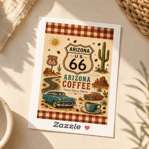 Arizona Route 66 Desert Diner Roadside Sticker