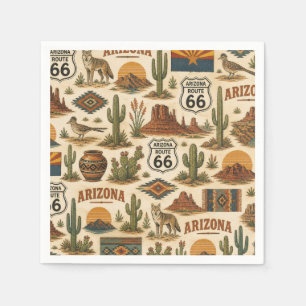 Arizona Route 66 Desert Table Style Napkins