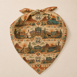 Arizona Route 66 Southwest Road Style Bandana