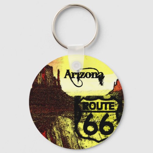 Arizona Route 66 Western Keychain
