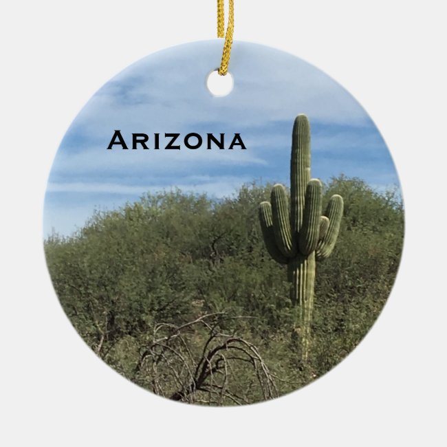 Arizona Saguaro Cactus Landscape Ornament