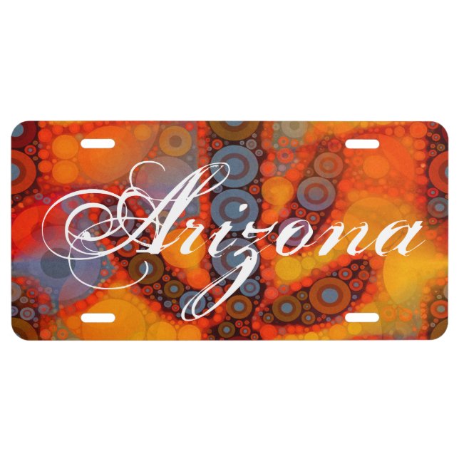Arizona Saguaro Cactus Novelty Front License Plate (Front)
