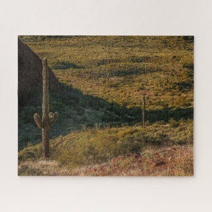 Arizona Saguaro Cactus Sonoran Desert In Bloom Jigsaw Puzzle