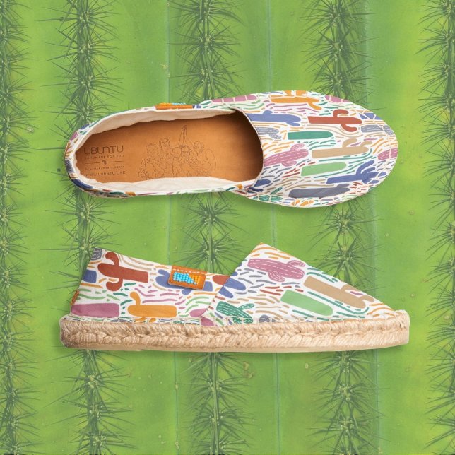 Arizona Saguaro Inspired Colorful Pattern Espadrilles (Creator Uploaded)