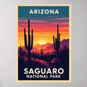 Arizona Saguaro National Park V01 Poster