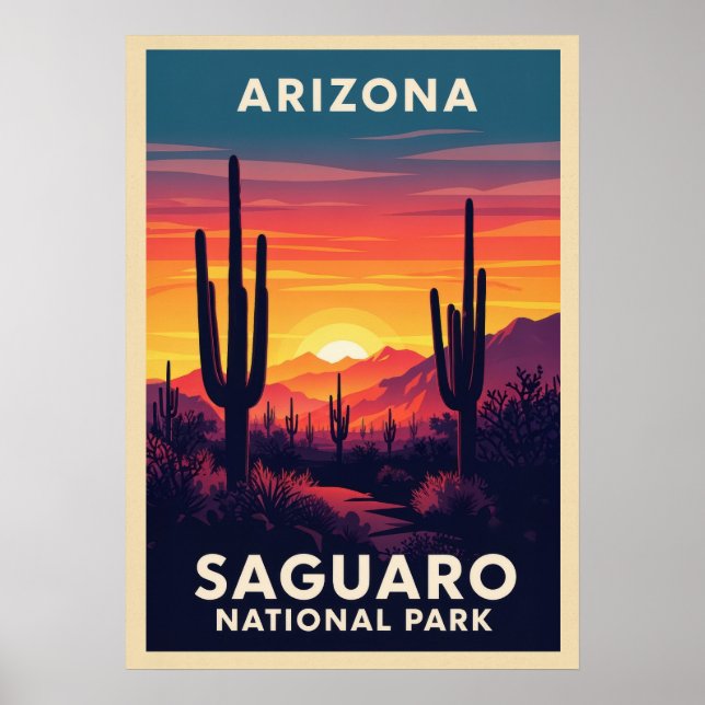 Arizona Saguaro National Park V01 Poster (Front)