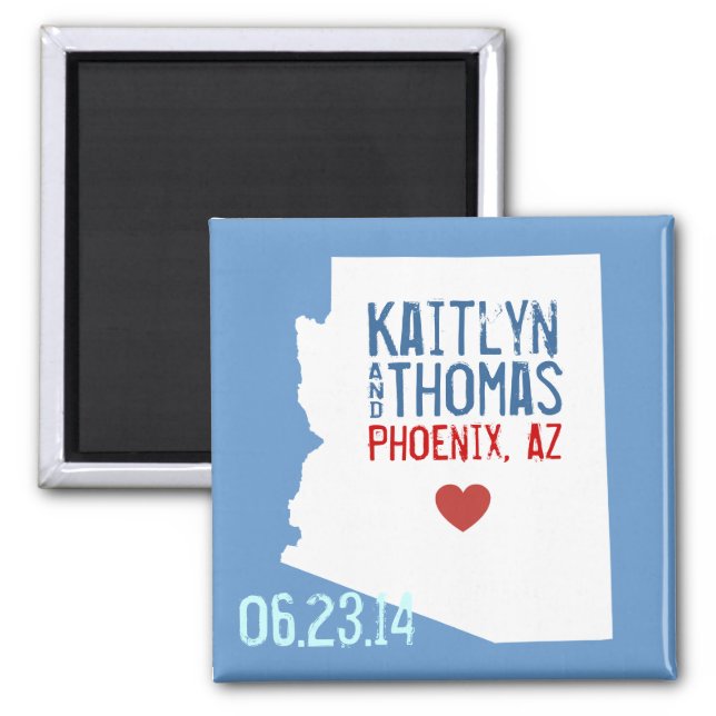 Arizona Save the Date - Customizable City Magnet (Front)