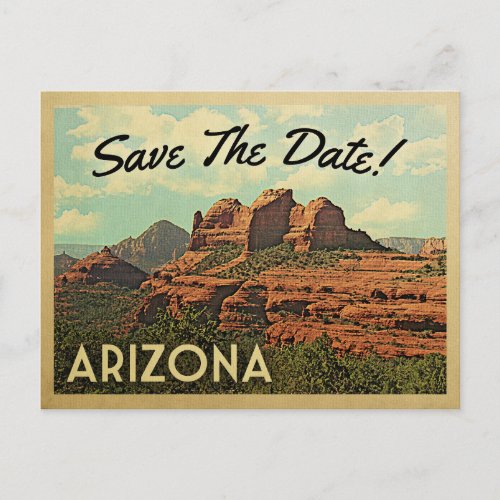 Arizona Save The Date Vintage Postcards