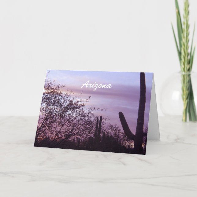 Arizona Scenic Purple Skies Card (Front)