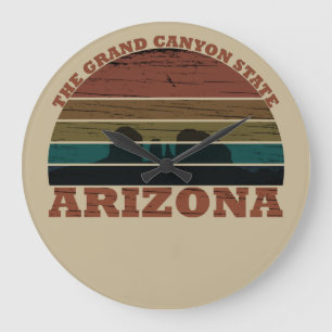Arizona sedona Grand canyon landscape retro Large Clock