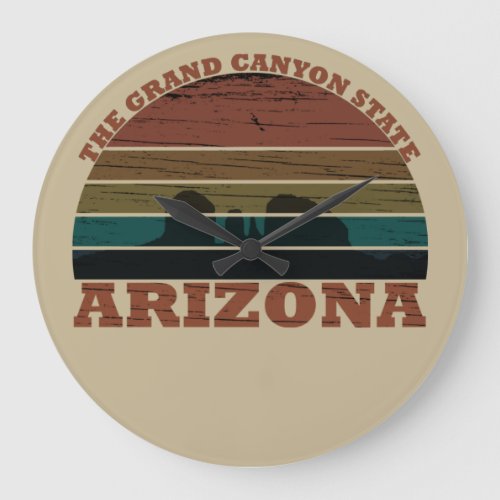 Arizona sedona Grand canyon landscape retro Large Clock