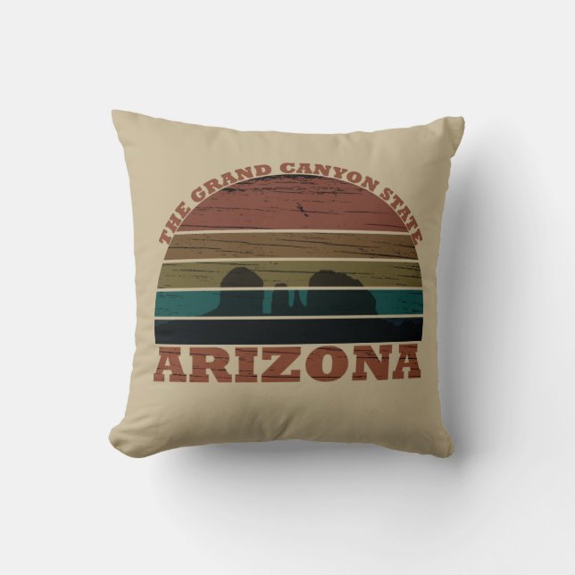Arizona sedona Grand canyon landscape retro Throw Pillow (Front)