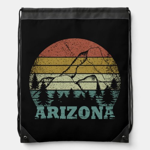 Arizona Sedona landscape az vintage Drawstring Bag