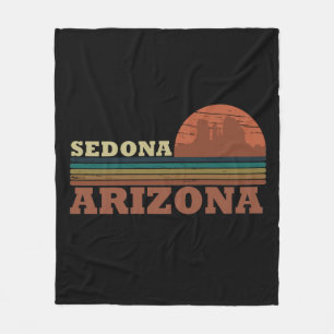 Arizona Sedona landscape az vintage Fleece Blanket