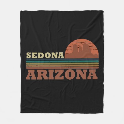 Arizona Sedona landscape az vintage Fleece Blanket