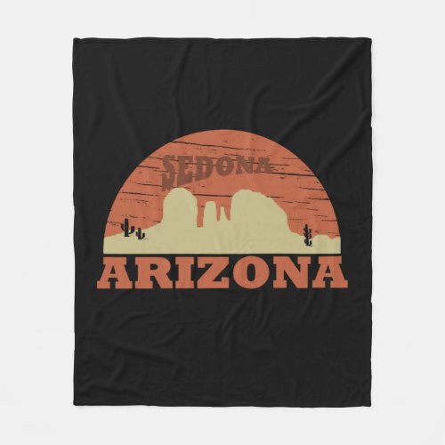 Arizona Sedona landscape az vintage Fleece Blanket