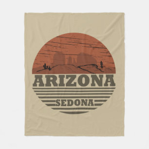 Arizona Sedona landscape az vintage Fleece Blanket