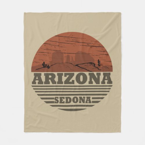 Arizona Sedona landscape az vintage Fleece Blanket