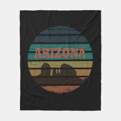 Arizona Sedona landscape az vintage Fleece Blanket