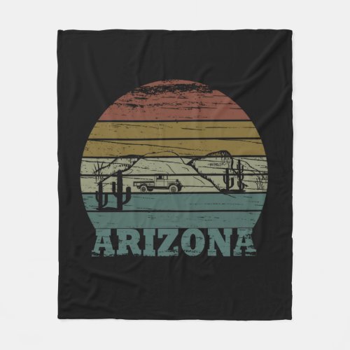 Arizona Sedona landscape az vintage Fleece Blanket