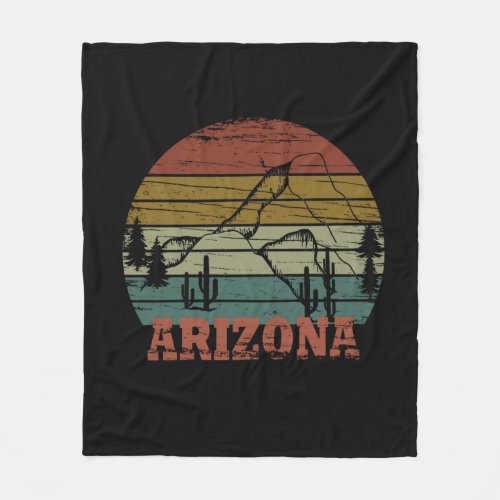 Arizona Sedona landscape az vintage Fleece Blanket