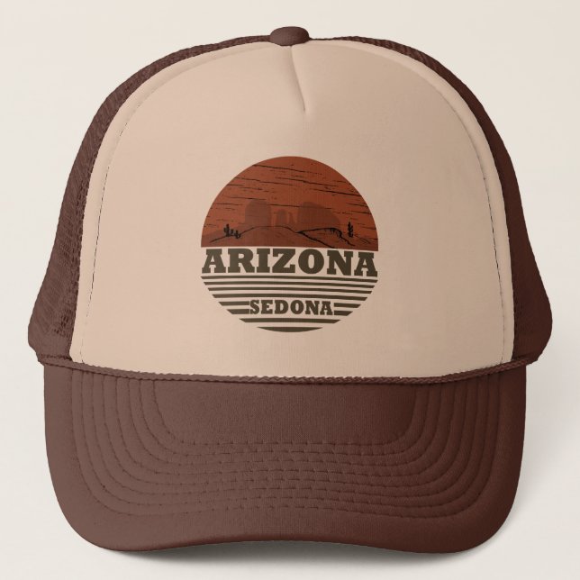 Arizona Sedona landscape az vintage Trucker Hat (Front)