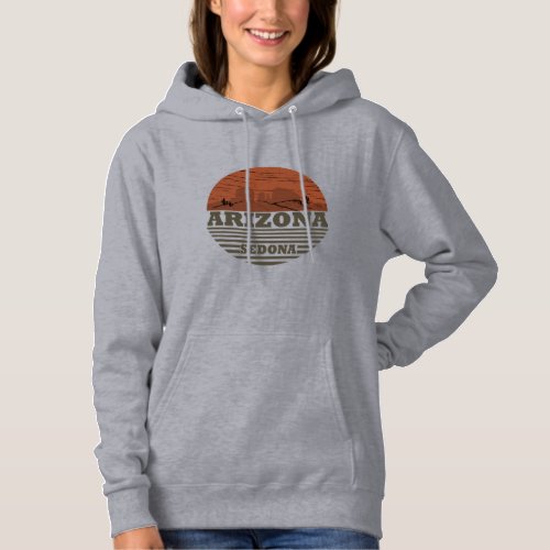 Arizona sedona landscape vintage az retro hoodie