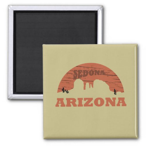 Arizona sedona landscape vintage az retro magnet