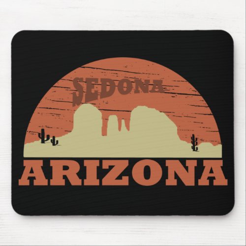 Arizona sedona landscape vintage az retro mouse pad