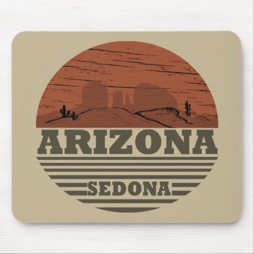 Arizona sedona landscape vintage az retro mouse pad