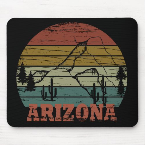 Arizona sedona landscape vintage az retro mouse pad