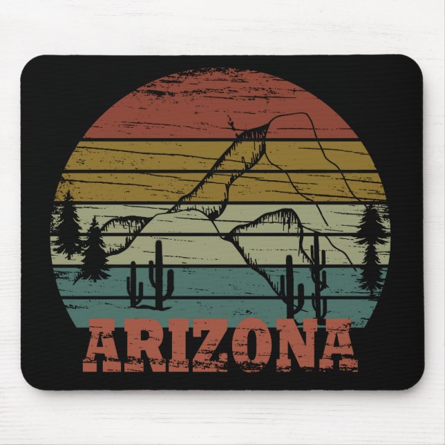 Arizona sedona landscape vintage az retro mouse pad (Front)