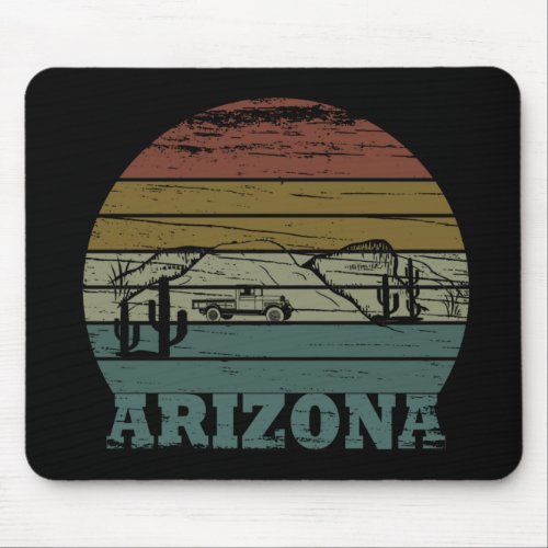 Arizona sedona landscape vintage az retro mouse pad