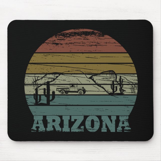 Arizona sedona landscape vintage az retro mouse pad (Front)