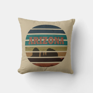 Arizona Sedona landscape vintage az sunset retro Throw Pillow