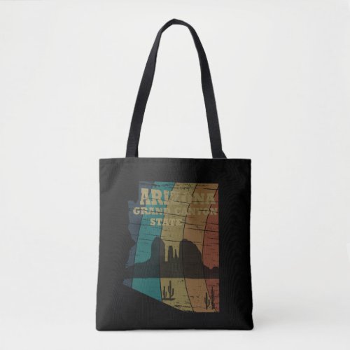 Arizona Sedona map grand canyon landscape retro Tote Bag