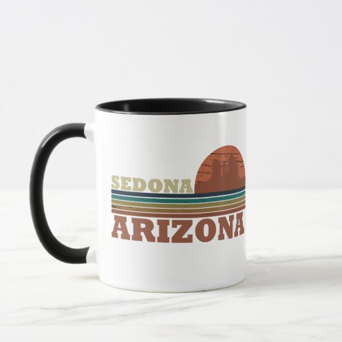Arizona Sedona vintage sunset az retro Mug