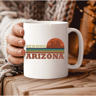 Arizona Sedona vintage sunset az retro Mug