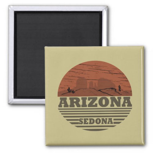 arizona sedona vintage sunset landscape az magnet