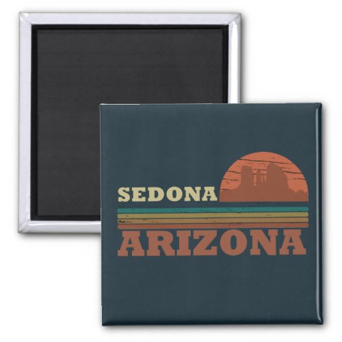 arizona sedona vintage sunset landscape az magnet