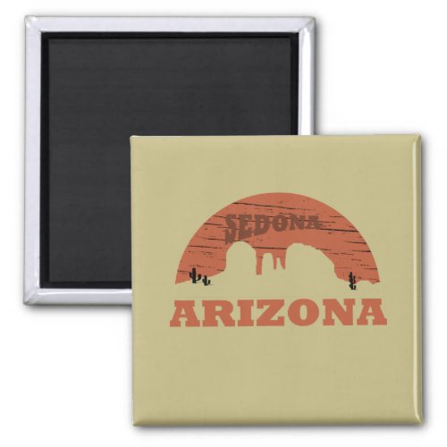 arizona sedona vintage sunset landscape az magnet