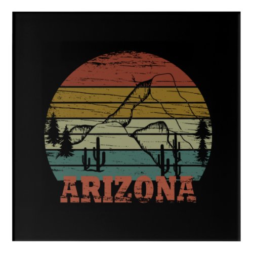 Arizona Sedona vintage sunset retro az Acrylic Print