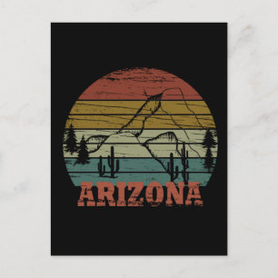 Arizona Sedona vintage sunset retro az Postcard